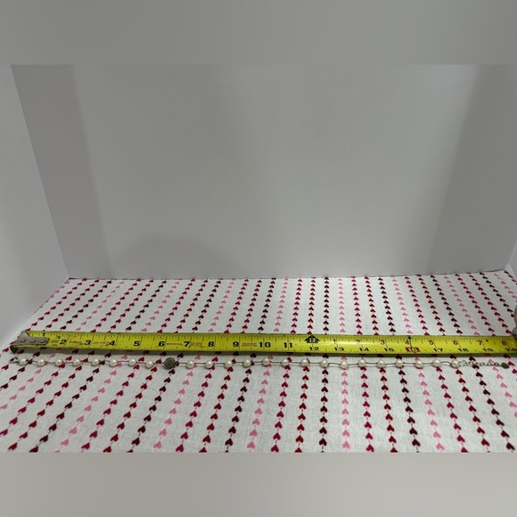 Pearl Necklace rope tied with rhinestone bead - Picture 7 of 7